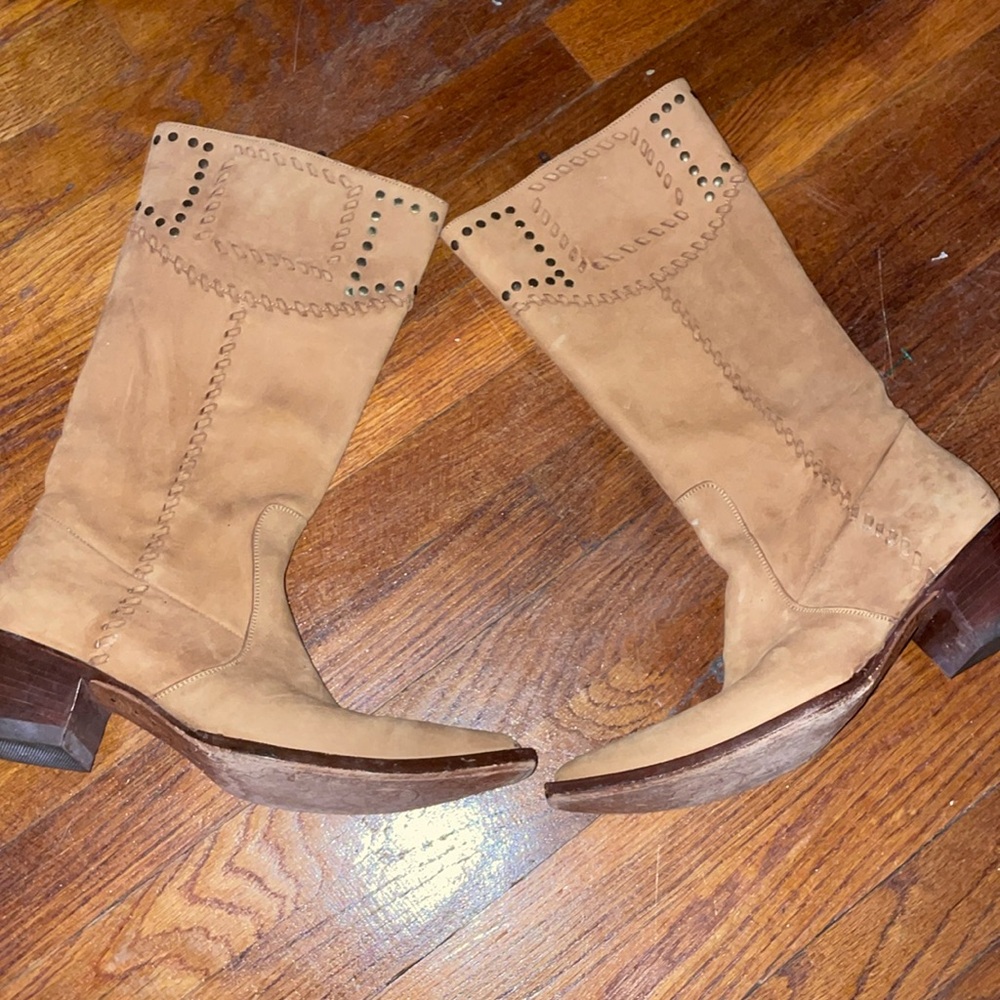 Rockin Leather side zip boots
